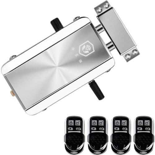 Home Door Lock Kit Remote Control Keyless Entry Electronic Lock Smart Wireless Anti-theft Deadbolt Access Control System