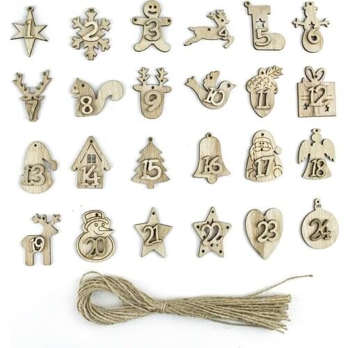 Christmas Advent Calendar Bags Set 24 Days Burlap Advent Calendar Gift Drawstring Bags DIY Christmas Embellishments with Clips