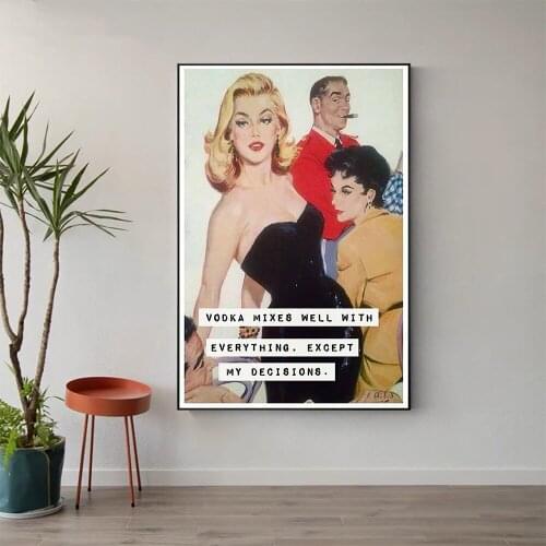 W568 Silk Fabric Poster Wall Art Decor VINTAGE VOOKA MIXES WELL WITH Classic Movie Trend Fashion Decoration Bright Gift