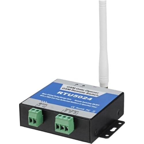 1Set RTU5024 2G GSM Relay SMS Call Remote Controller GSM Gate Opener Switch with Antenna for Parking Access Control