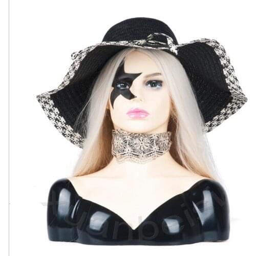 52cm Realistic Bald Head Bust Sale For Hair Wig Jewelry Hat Earrings Scarf Display Maniqui Dolls Head Wig Holder Head Mannequin