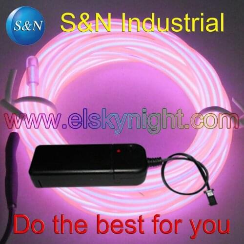 Pink 4M EL Wire Rope Tube with Controller 10 colors+ free shipping