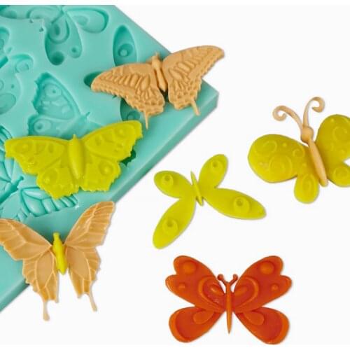 Silicone 3D Butterfly Mold Chocolate Mold Dessert Mold DIY Cake Mold Silicone Baking Tool 10374550