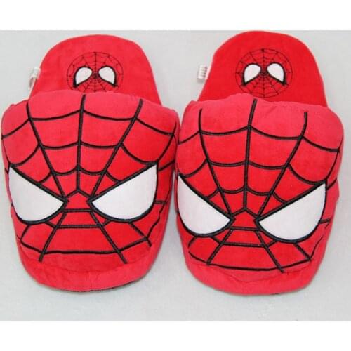 Spiderman Cotton slippers marvel anime Creativity superheroes spider-man plush flip flop Keep warm dolls children birthday gifts