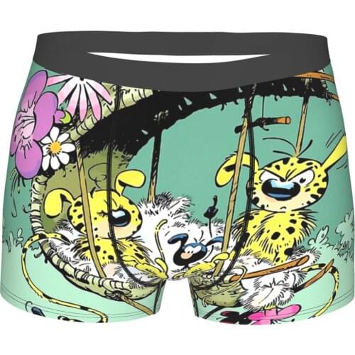 Belgium Flag Marsupilami With Family In Nest Underpants Cotton Panties Mens Underwear Sexy Shorts Boxer Briefs