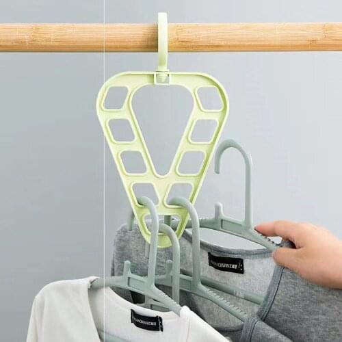 Clothes hanger closet organizer Space Saving Hanger Multi-port clothing rack Plastic Scarf cabide Storage hangers for clothes
