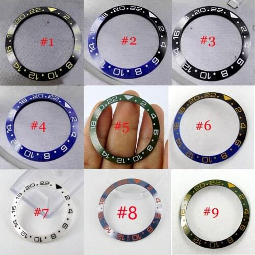 High Quality 38mm Watch Ceramic Bezel Ring Insert Fit for 40mm Automatic Mens Watch