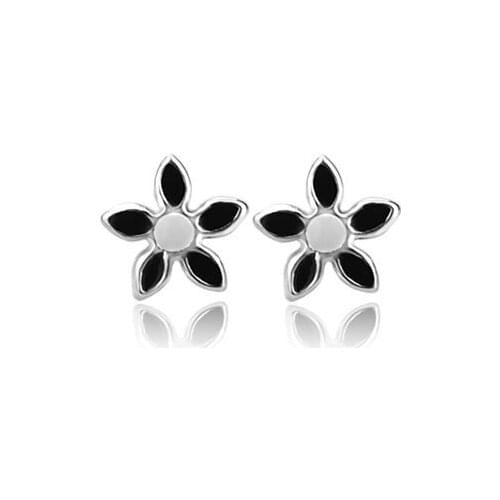 Real 925 Sterling Silver Flower Earrings for Women Girls Gift Hot Fashion Sterling-silver-jewelry Romantic Lady Fashion Jewelry