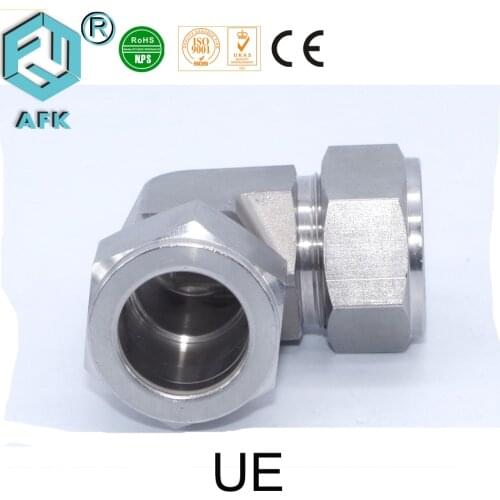 10Pcs/Pack SS304 1/2" Ferrule Stainless steel 90 Degree Elbow Pipe Fitting