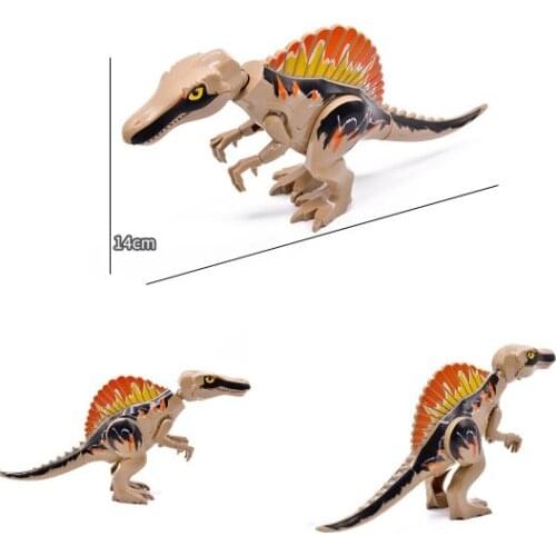 15pcs Jurassic Park World Dinosaur Building Block bricks Spinoledon Triceratops Indomirus T-Rex Brick baby toys children gift