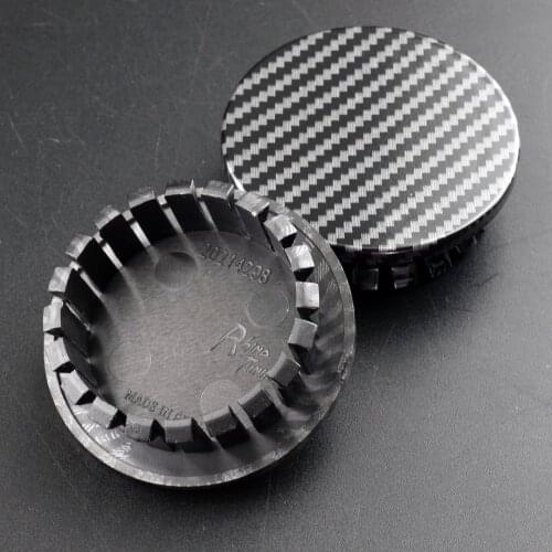 4PCS 59MM Carbon Fiber And Gloss Black Wheel Center Rim Cap For 9595157 9592725 9594638 9594649 19300061 20914866 22791586