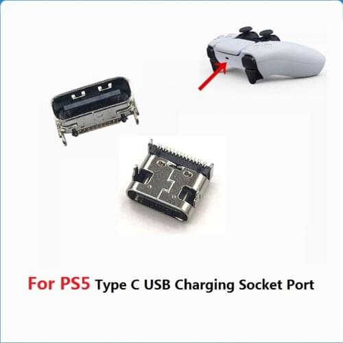5Pcs Handle Charging Socket Port For PS5 Sony Playstation DualShock 5 Controller Type-C USB Power Hole Interface