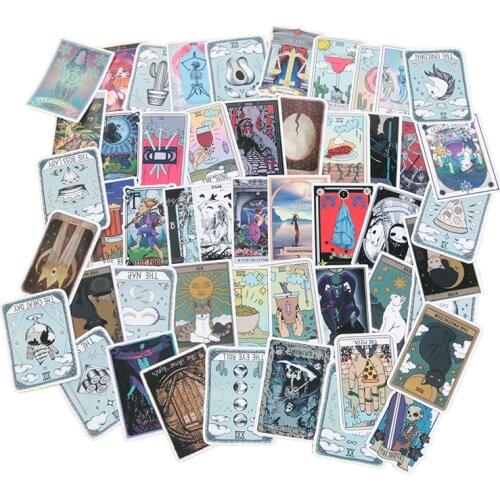 50Pcs/Pack Tarot Card Graffiti Stickers Divination Stickers For Luggage Laptop Refrigerator Motorcycle Skateboard Pegatinas 2020