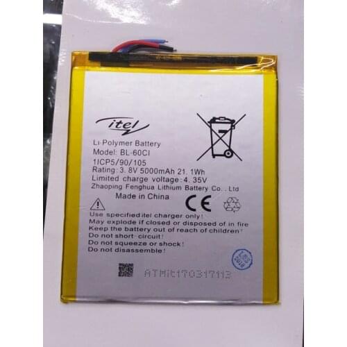 5000mAh 3.8V Battery For TECNO BL-60CI Mobile Phone Batterie Bateria Replace Parts