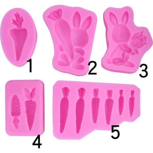 6.7*4*1.4CM DIY Sugar Craft Cake Vintage Carrot Silicone Mold Fondant Mold Cake Decorating Tools Gum Paste Mold
