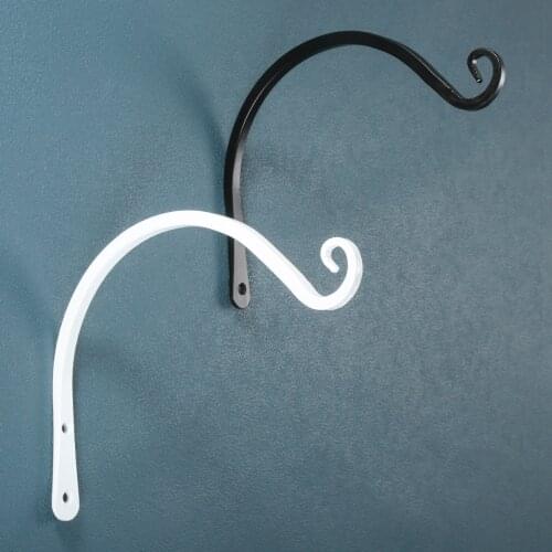 8 inch Wall Hanging Hook Hanger Rack Iron Hook Lantern Plant Flower Pot Bracket Wrought Garden Decoration Wall Decor 4/2/1 PC