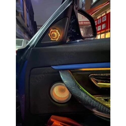 Car Luminous Ambient Light For BMW 3 Series GT F34 Decorative Speaker Cover 3GT Front Door Tweeter Panel Atmosphere Lamp Trim