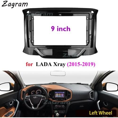 9 Inch 2 Din Car Video Fascia for LADA XRAY 2015-2019 Panel CD DVD Player Audio Frame Dashboard Mount Kit