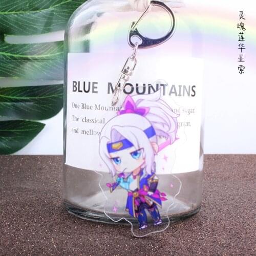 LOL Game Keychain Acrylic Man Key Chain Anime Women Key Holder Cute Couples Cartoon Funny Keyring Wedding Zinc Alloy Llaveros