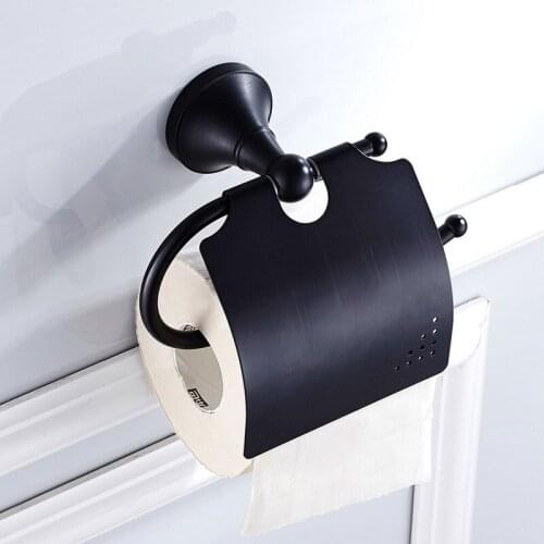 Oil Rubbed Bronze Wall-Mounted Toilet Paper Holder Bathroom Toilet Tssue Paper Roll Holder Bathroom Accessory BD862