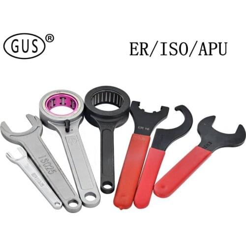 ER Collet Chuck ER8 ER11/ER16/ER20/ER25UM/ER32UM/ER40UM ISO20 ISO25 APU Nut Wrench CNC Milling Tool Lathe Tools Bearing Spanner