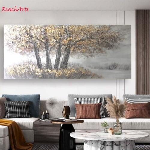 Home Interior Decoration For Diningroom Modern Landscape Wall Art Handmade Paintings Title Knife On Canvas Large Hot Sale