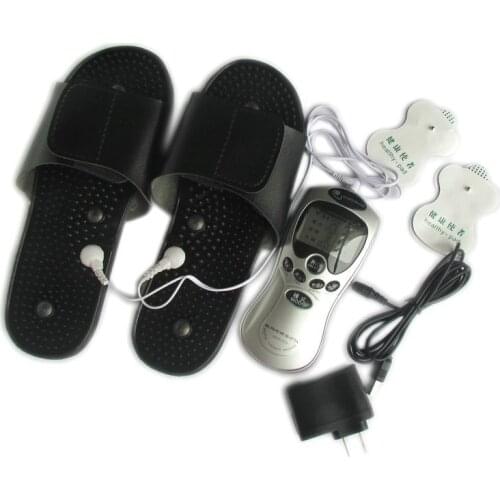 Electronic Pulse Foot Massage Pain Relif Health Herald Tens/Acupuncture/Digital Therapy Machine Body Massager With Slippers
