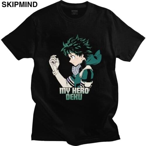 Unisex My Hero Academia Tshirt Adult Pre-shrunk Cotton Izuku Midoriya Gamma Deku Tees Short Sleeved Printed T-shirt Clothing