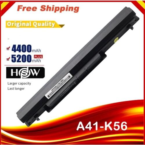 HSW 8 Cells Laptop battery for Asus K56C A46C S550C S46 S46C K56V K56CA/CB/CM S56C E46C K46C A31/A32/A42/A41-K56fast shipping