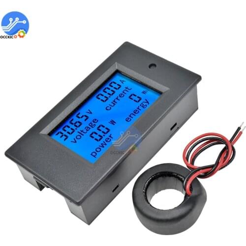 1 Set 4 in 1 Voltage Current Power Energy Meter Gauge AC 80-260V/100A Digital Voltmeter Ammeter with Current Transformer