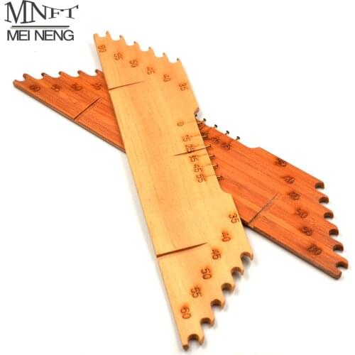 MNFT Sub-Line Measuring Line Board Vintage Wooden35-60cm Wooden Fishing Line Measuring Board