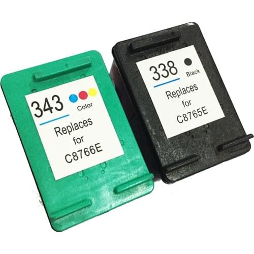 Einkshop For HP 338 343 Compatible Ink Cartridge For hp PSC 1500 1513 2300 2600 2610 Photosmart C3100 C3110 C3150 C3180 338 343