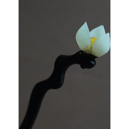 Classical Magnolia Floral Hair Pins for Women Wood Wedding Accessories Bride Jewelry Hair Stick Hanfu Japanese Chinese Hairpin