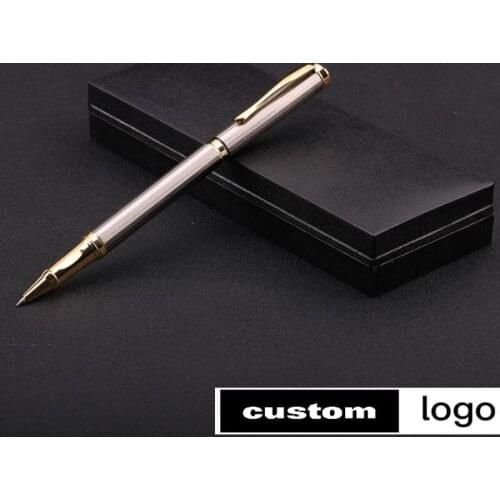 Metal Ballpoint Pen Signature Pen Laser Engraving Custom Logo Text Engraving Gift Pen High-grade Commercial Advertisement Pen