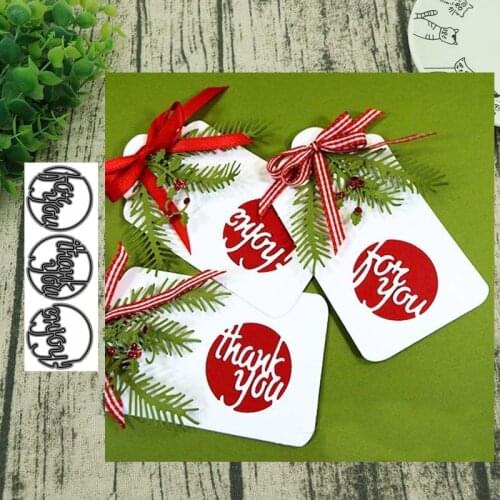 Metal cutting dies Christmas thank you letter cut mold Scrapbook paper craft knife mould blade punch stencils