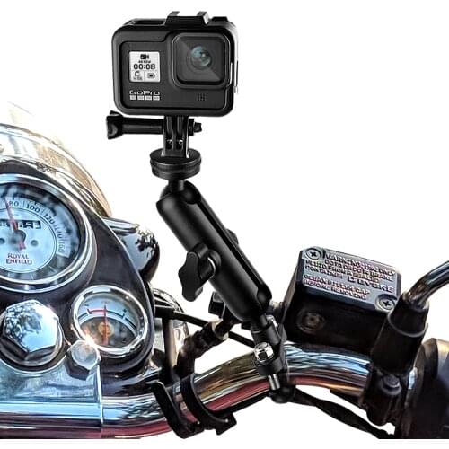 Metal Motorcycle Camera Holder Handlebar Mirror Mount Stand For Gopro 9 8 7 DJI OSMO Action Insta360 Sports Cameras Accessories