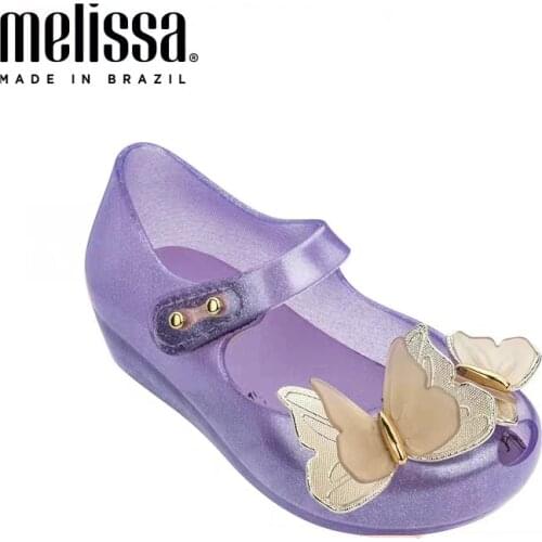 Mini Melissa Butterfly Cute Girls Jelly Sandals 2020 New Melissa Children Shoes Baby Sandals Breathable Melissa Princess Shoes