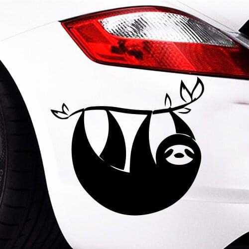 Personality Cute Sloth Cover Scratches Waterproof Anti-UV Accessories PVC 23cm X 21cm Car Stickers Motorcycle Decal
