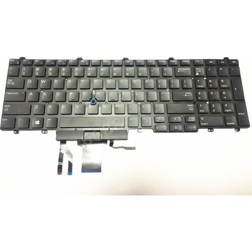 New for DELL Latitude E5550 E5570 E5580 Keyboard Backlit US No Frame 0383D7