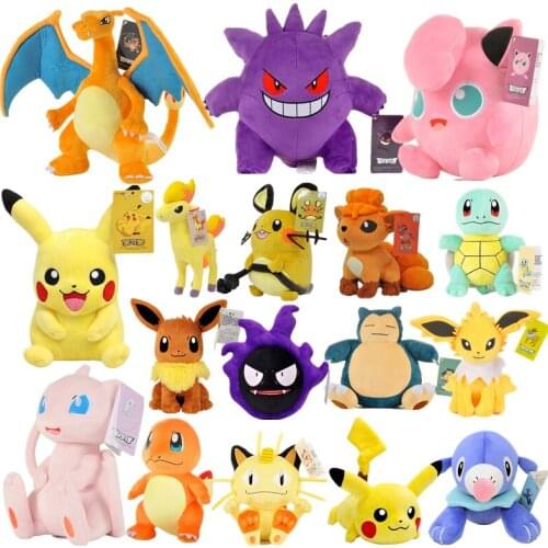 Original Pokemon Pikachu Plush Doll Bulbasaur Squirtle Charmander Charizard Eevee Snorlax Jigglypuff Psyduck Kids Christmas