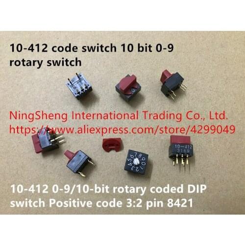Original new 100% 10-412 code switch 10 bit 0-9 rotary switch