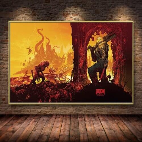 HD The Game Poster DOOM Eternal canvas Oil Painting Wall Art Wall for Living Modern Home Decor for Picture Wall Art Unframed