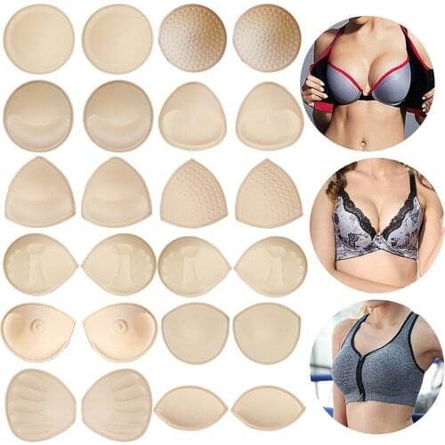 2pcs/pair Cotton Bra Pads Bra Pads Inserts for Bra Bikini Breathable Bra Insert Pads Chest Enhancers Push Up Pad Women Intimates