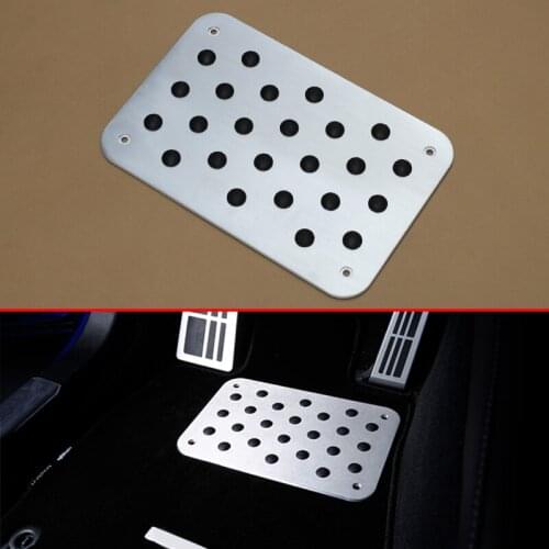 Anti-slip Pedal Cover Universal Car Foot Rest Carpet Antiskid Pad Plate Floor Mat Cover Set Accessories Trim Part Aluminium