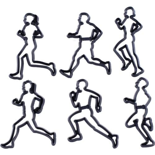 Happy Running Cookie Cutter Plastic Biscuit Cut Mold Baking Fruit Cut Cake Mold Embossing Printing Die