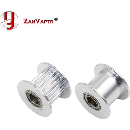 1Pcs GT2 Pulley 20 With Teeth OR Without Teeth Idle Pulley 20Teeth Timing Gear Bore 5MM For GT2 belt Width 10MM For 3D Printer