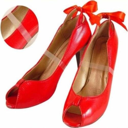 2pcs Shoe Strings Transparent Invisible Women High Heels TPU Band Ankle Straps Shoe Laces