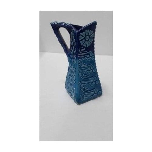 Modern Tile Embossed Textured Turquoise 20cmVazo vase jarrón ваза vaso مزهرية