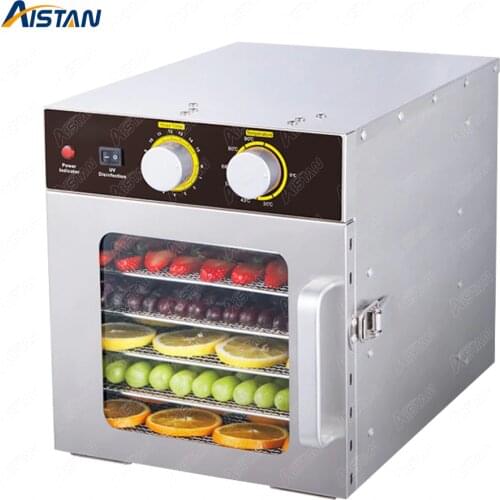 ST04 Electric Food Dryer Fruits Dehydrator Machine 220V 110V Food Dehydrator Stainless Steel 6 Trays with timer temp. control