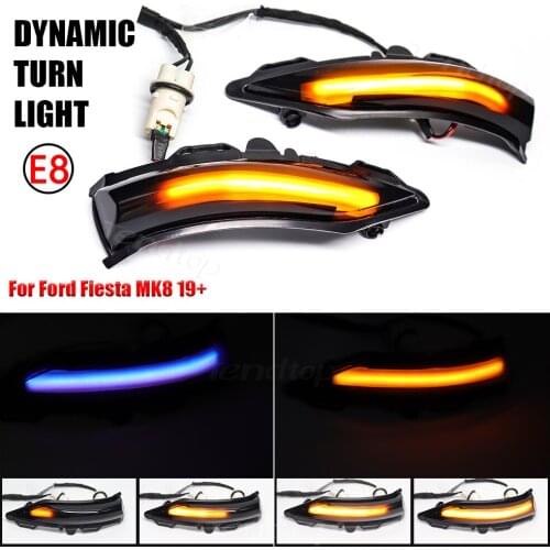 For Ford Fiesta MK8 19+ Mk7 B-Max 2008-2017 Dynamic Blinkers LED Turn Signal Side Mirror Light Indicator Bulb Car Accessories